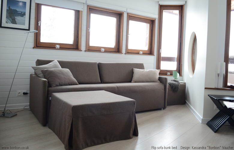 Flip sofa bunk bed